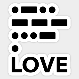 Morse Code Love message Sticker